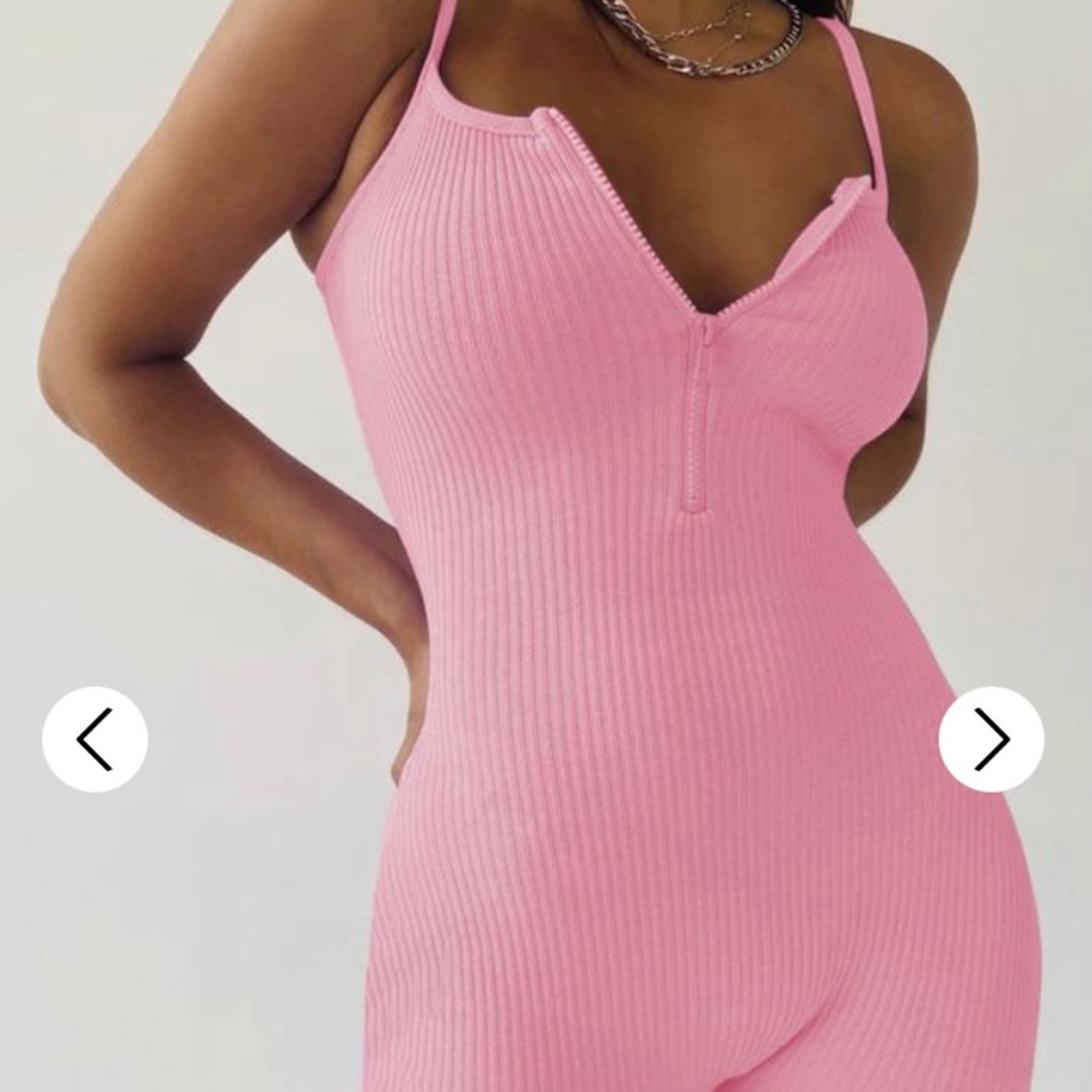 Pink Honeybum Knit Romper